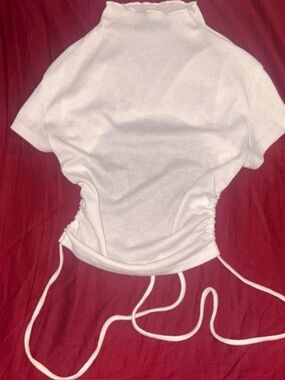 Forever 21 Ruched Backless Top with Tie Straps